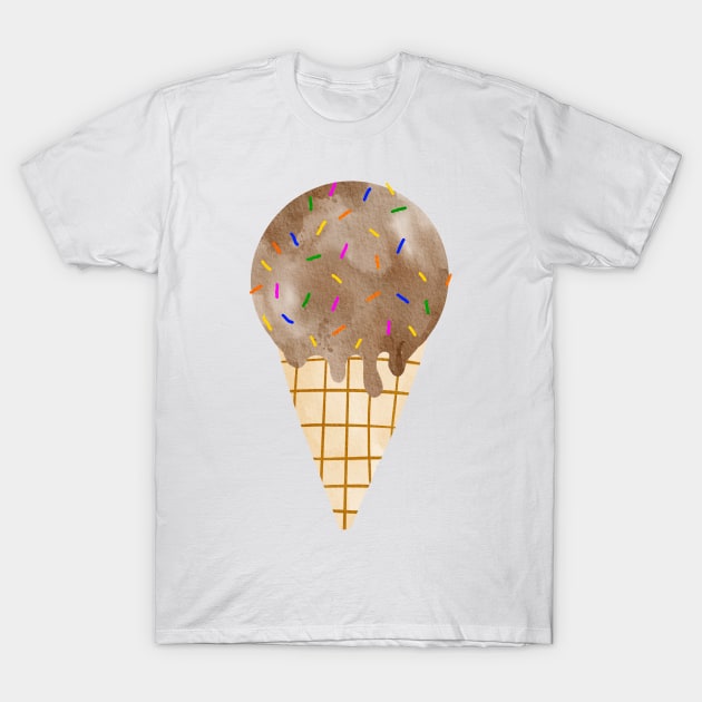 Chocolate ice cream T-Shirt by MutchiDesign